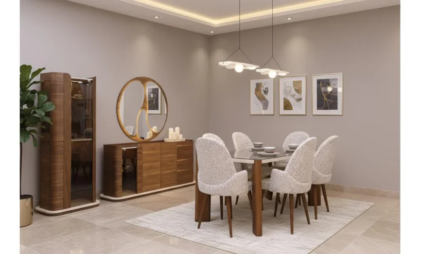 طاولة طعام مع 6 كراسى موديل مارجريت